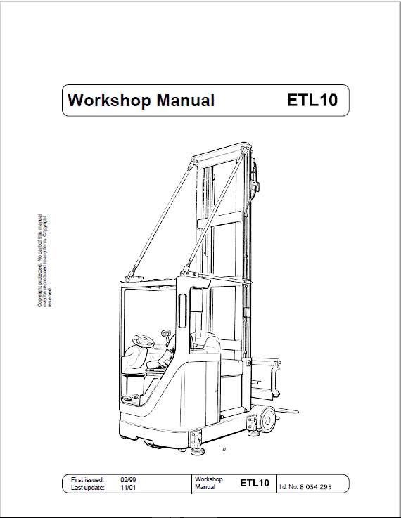 OM Pimespo ETL10 Forklift Workshop Manual