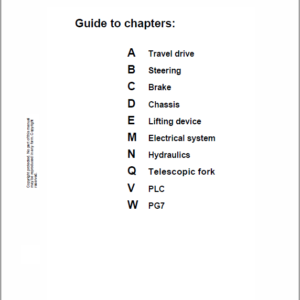 OM Pimespo ETL10 Forklift Workshop Manual