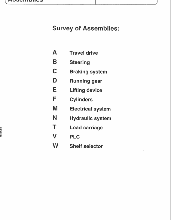 OM Pimespo ETL15 Forklift Workshop Manual