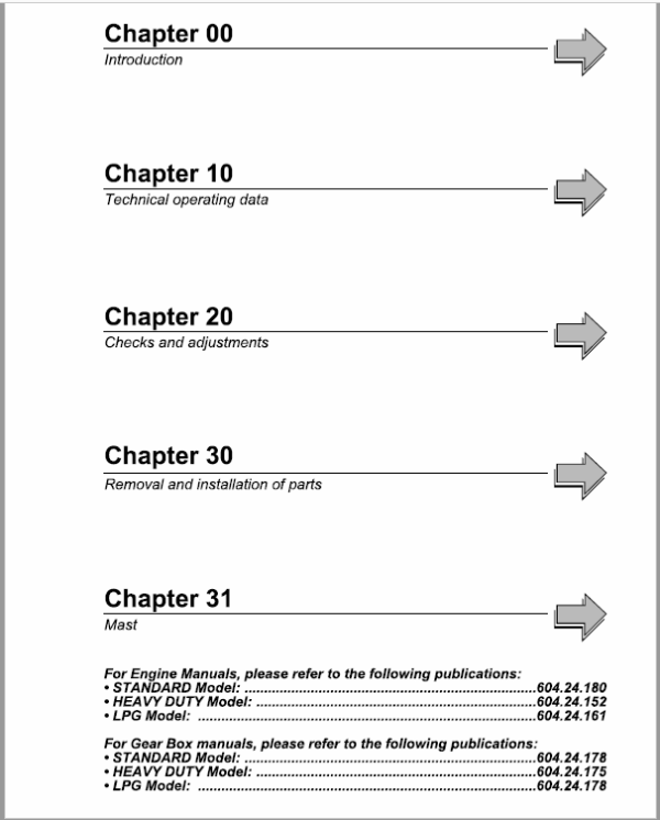 OM Pimespo XD25 and XD30 Forklift Workshop Manual