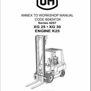 OM Pimespo XG25 and XG30 Forklift Repair Workshop Manual