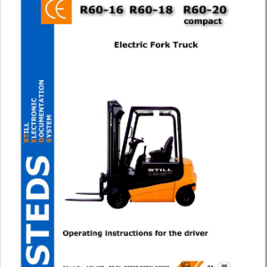 Still Electric Fork Truck R60-16 R60-18 R60-20 Workshop Repair Manual