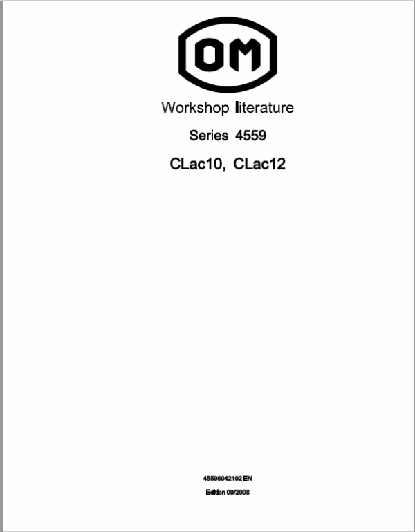 OM PIMESPO TL Series 4520 , CL Series 4521 and Series 4559 Workshop Repair Manual