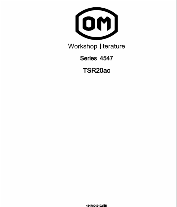 OM Pimespo TSR20, TSR30, TSR31, CSR Workshop Repair Manual