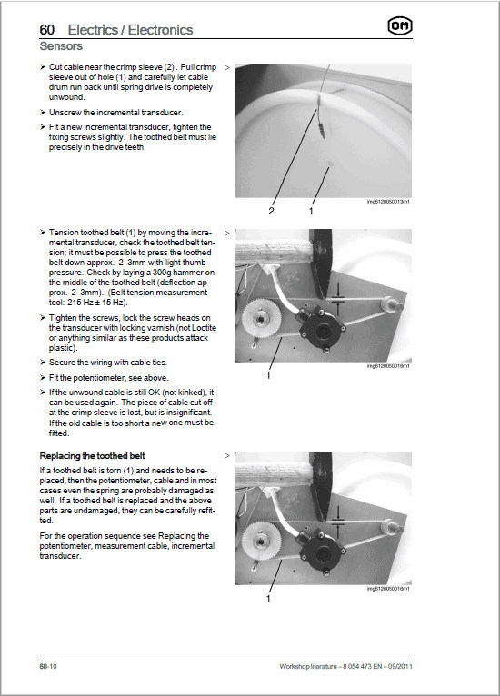 OM Pimespo XNA ac – Generation 3 80v Side Loader Workshop Repair Manual