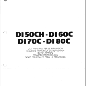 OM Pimespo DI50CH, DI60C, DI70C and DI80C Forklift Workshop Manual