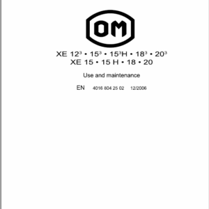 OM Pimespo XE12, XE15 and XE18 Series 4016 , 4017 Forklift Workshop Repair Manual