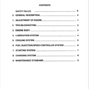 OM Pimespo 4D98E Diesel Engine For Forklift Trucks Shop Manual