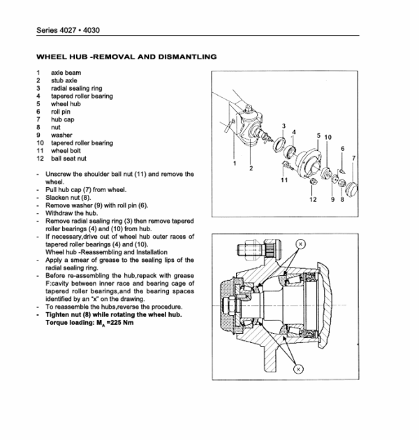 OM Pimespo XE35, XE40, XE45, XE50 Forklift Workshop Manual