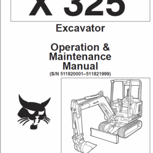 Bobcat X325 and X328 Excavator Service Manual