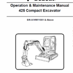 Bobcat 425 and 428 Compact Excavator Service Manual