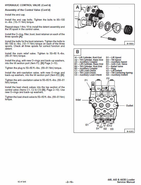 Bobcat 440, 443 and 443B Skid-Steer Loader Service Manual