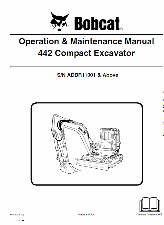 Bobcat 442 Excavator Repair Service Manual