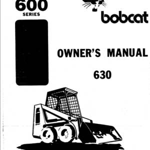 Bobcat 630, 631 and 632 Skid-Steer Loader Service Manual