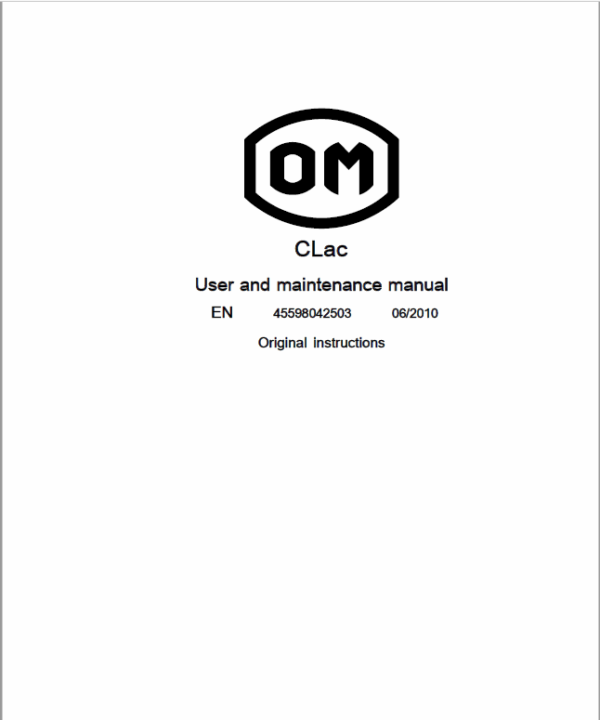 OM PIMESPO TL Series 4520 , CL Series 4521 and Series 4559 Workshop Repair Manual