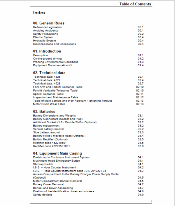 OM Pimespo TN Type 4526, CN Type 4525, CNS Type 4527 and CNI Type 4528 Workshop Manual