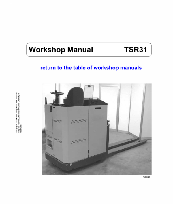 OM Pimespo TSR20, TSR30, TSR31, CSR Workshop Repair Manual