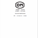OM Pimespo XD100, XD60, XD70, XD80 Forklift Workshop Manual