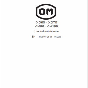 OM Pimespo XD100, XD60, XD70, XD80 Forklift Workshop Manual