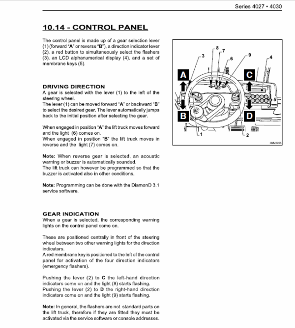 OM Pimespo XE35, XE40, XE45, XE50 Forklift Workshop Manual