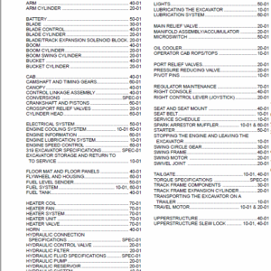 Bobcat 319 Compact Excavator Service Manual