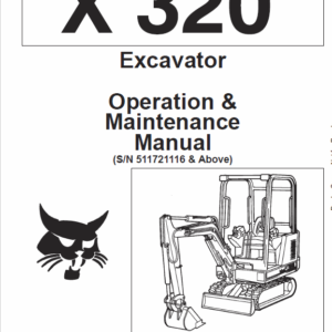 Bobcat X320, and X322 Excavator Service Manual