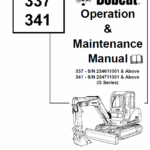Bobcat 337 and 341 Excavator Service Manual