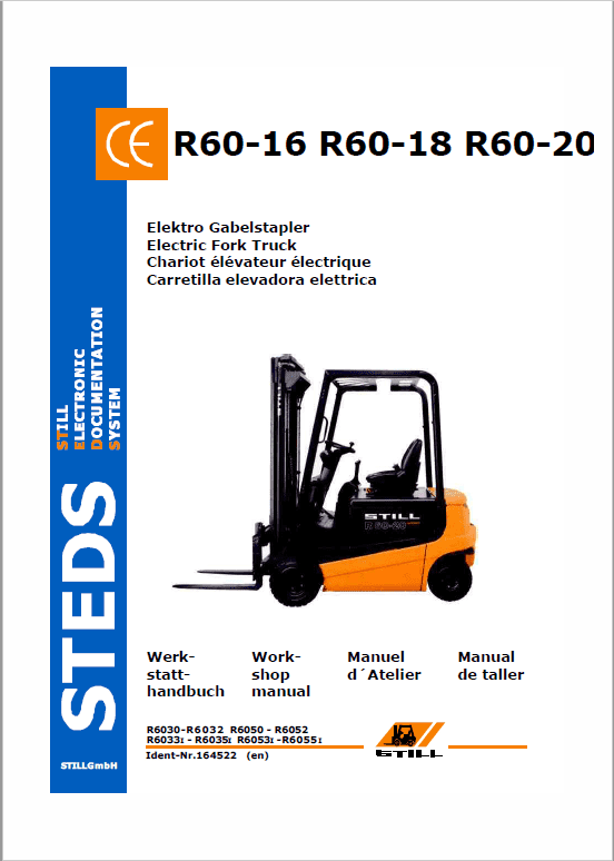 Still Electric Fork Truck R60-16 R60-18 R60-20 Workshop Repair Manual