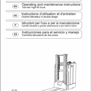 OM PIMESPO TLR, CLD and CLR Pallet Stacker Workshop Repair Manual