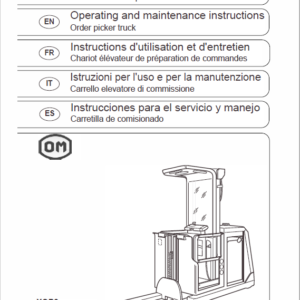 OM Pimespo XOP2, XOP3,  XOP2ac and XOP3ac Ordre Picker Workshop Repair Manual