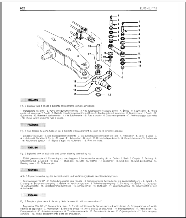 OM Pimespo EU3/12, EU3/15 and EU3/17.5 Forklift Workshop Manual