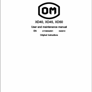 OM Pimespo XD40, XD45 and XD50 Forklift Workshop Manual