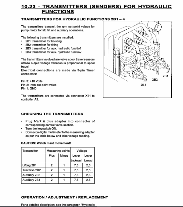 OM Pimespo XE35, XE40, XE45, XE50 Forklift Workshop Manual