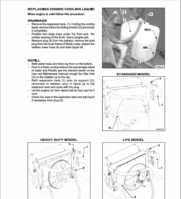 OM Pimespo XG25 and XG30 Forklift Repair Workshop Manual