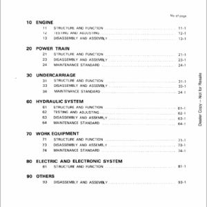 Bobcat X100 Excavator Service Manual