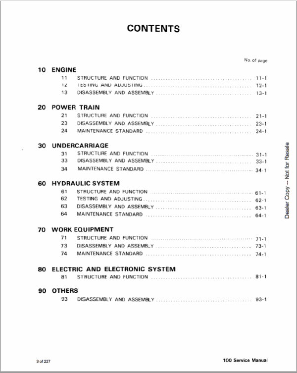 Bobcat X100 Excavator Service Manual