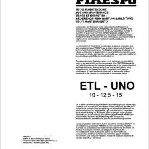 OM Pimespo ETL10 Forklift Workshop Manual