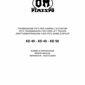 OM Pimespo XD40, XD45 and XD50 Forklift Workshop Manual