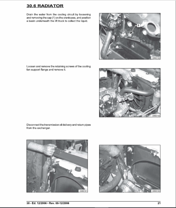 OM Pimespo XG15, XG18 and XG20 Forklift Repair Workshop Manual