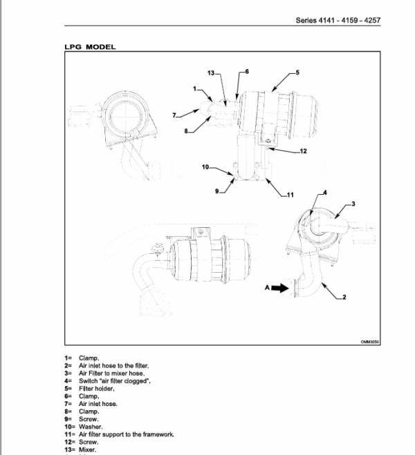 OM Pimespo XG25 and XG30 Forklift Repair Workshop Manual