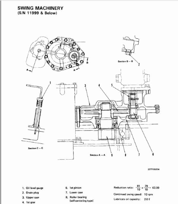 Bobcat 116 Excavator Service Manual