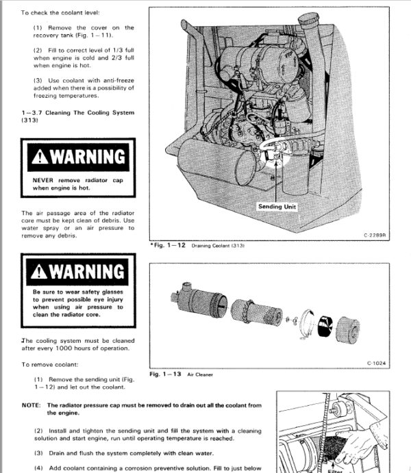 Bobcat 310 and 313 Skidsteer Loader Service Manual