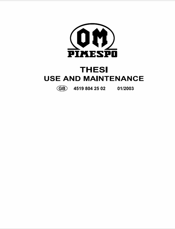 OM PIMESPO Thesi Series 4519 Reach Trucks Workshop Repair Manual