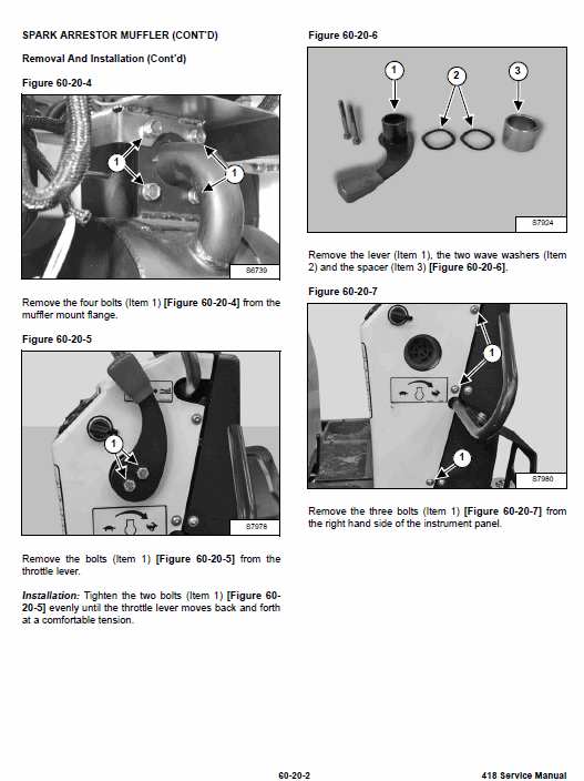 Bobcat 418 Compact Excavator Service Manual