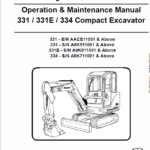Bobcat 331, 331E and 334 Excavator Service Manual