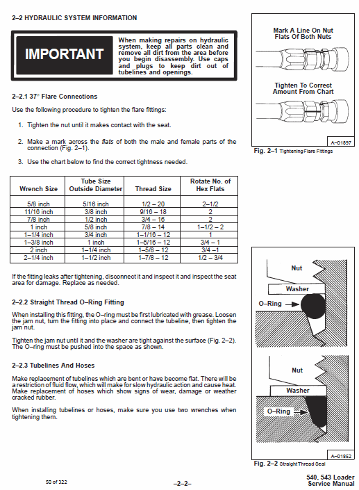 Bobcat 540, 543 and 543B Skid-Steer Loader Service Manual