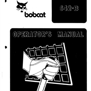 Bobcat 642B Skid-Steer Loader Service Manual