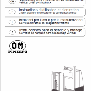 OM Pimespo XOP1 Ordre Picker Workshop Repair Manual