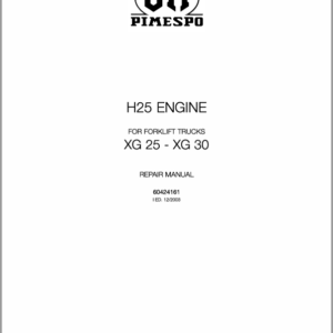 OM Pimespo XG25 and XG30 Forklift Repair Workshop Manual