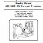 Bobcat 331, 331E and 334 Excavator Service Manual